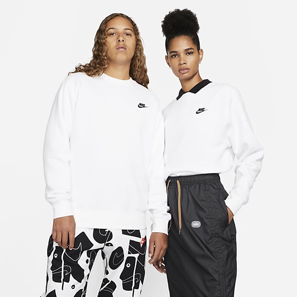 Nike white sweaters hotsell